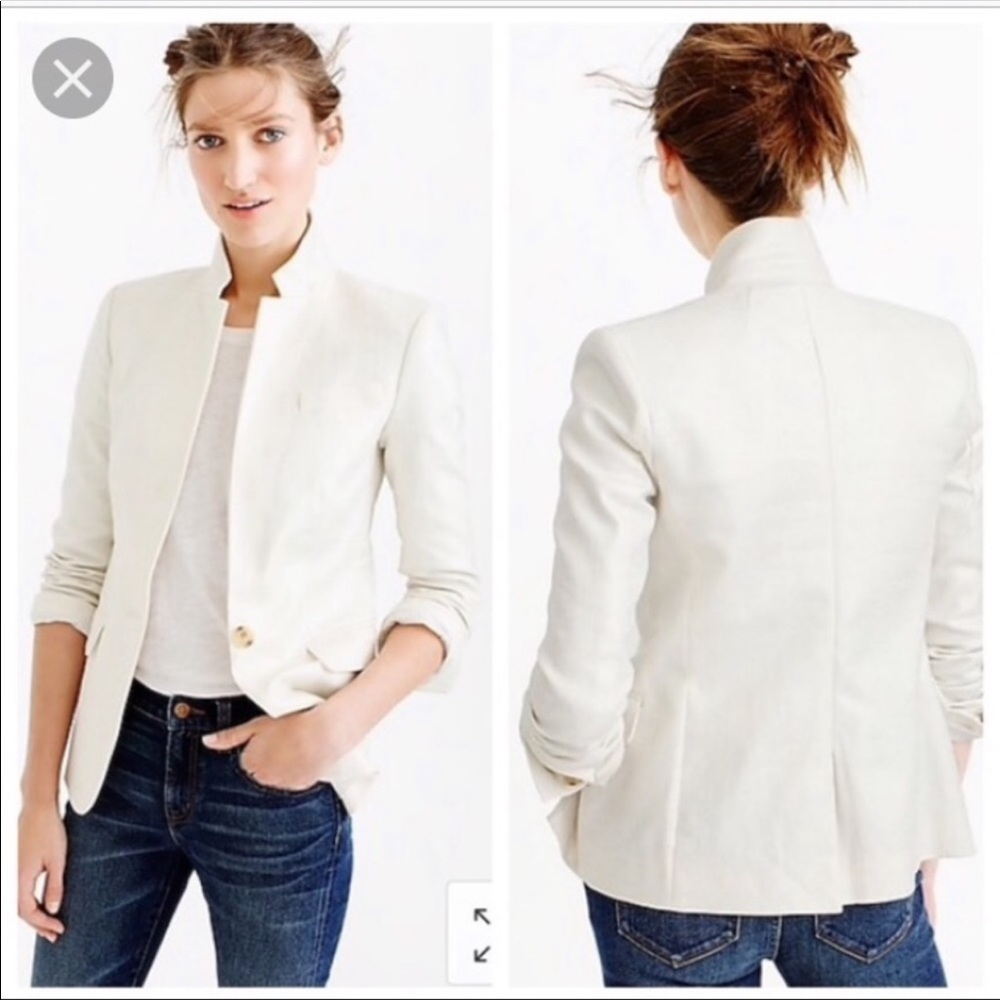 J. Crew Regent Blazer in Metallic Linen Sz. 12